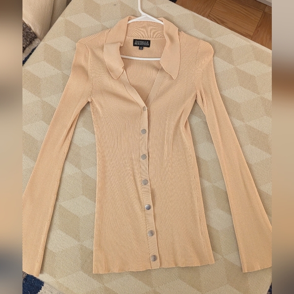 Danielle Bernstein Ribbed Sweaters Beige - Picture 6 of 6